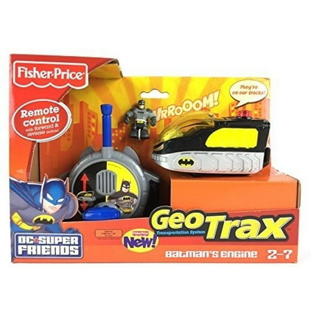 Geotrax Lights - Fisher-Price GeoTrax DC Super Friends Turbo Remote Control Vehicle - Batman's Engine