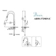 thumbnail image 3 of Dawn AB50 3729BN Dawn Single-Lever Pull-Out Kitchen Faucet, Brushed Nickel, 3 of 3