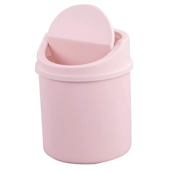 LHNFT Plastic Desktop Mini Trash Can with Swing Lid