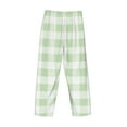 thumbnail image 5 of Haiem Pistachio Green Checkboard Men's Pajama Pants Ultra Lightweight Pjs Bottoms Sleepwear Bottom Pants with Pocket Drawstring-X-Large, 5 of 9