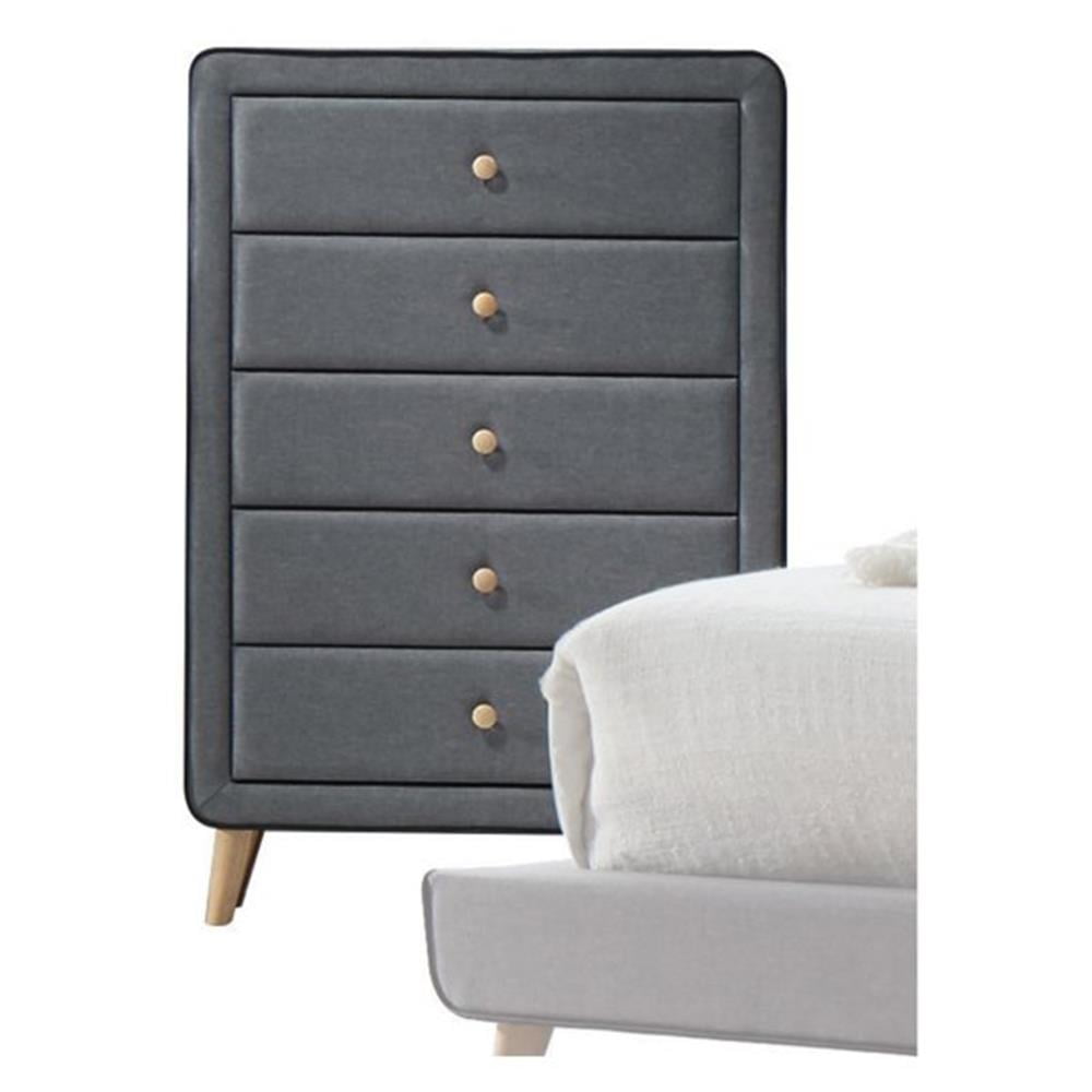 Chests of Drawer, One Size, Light Gray Fabric