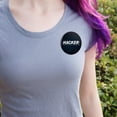 thumbnail image 2 of Hacker Binary Code Geek Nerd Pinback Button Pin, 2 of 4