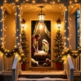 thumbnail image 5 of DAMAI Christmas Door Cover Decorations,Jesus Nativity Scene Christmas Fabric Door Decoration,Religious Xmas Scene Sheep Front Door Cover Banner Backdrop for Holiday Farmhouse Decor, 5 of 10