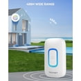 thumbnail image 3 of TECKNET Wireless Doorbell with 2 Portable Doorbell with RGB Light, Battery Powered IP66 Waterproof Door Chime Kit, 1300ft Wireless Range, 60 Chimes & 5 Level Volume, Using Time up to 4.5 Years, 3 of 8