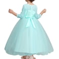 thumbnail image 4 of MeetoTime Robe Fille Manches Longues Dentelle Col Rond Broderie Maille Princesse Robes de Soirée 3-12 Ans, 4 of 5