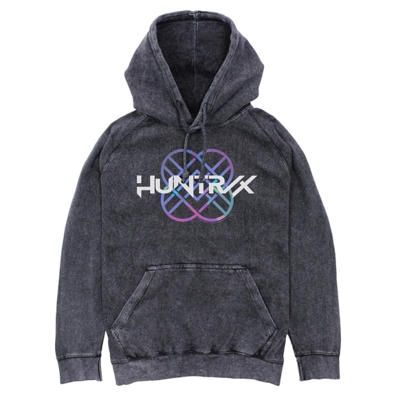 Mens KPop Demon Hunters Huntrix Holographic Logo Lightweight Hoodie