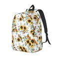 thumbnail image 2 of Balery Sunflowers Leaves And Birds Vintage Canvas Backpack for Men and Women - Large Capacity, Durable Travel Laptop Bag for School, Work, Hiking, and Outdoor Activities, 2 of 7