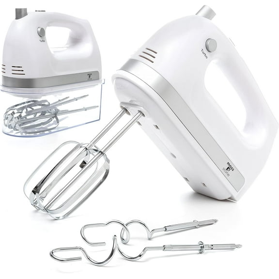 Moss & Stone 5 Speed Hand Mixer Electric, 250W Mixer with Storage Case, Beater