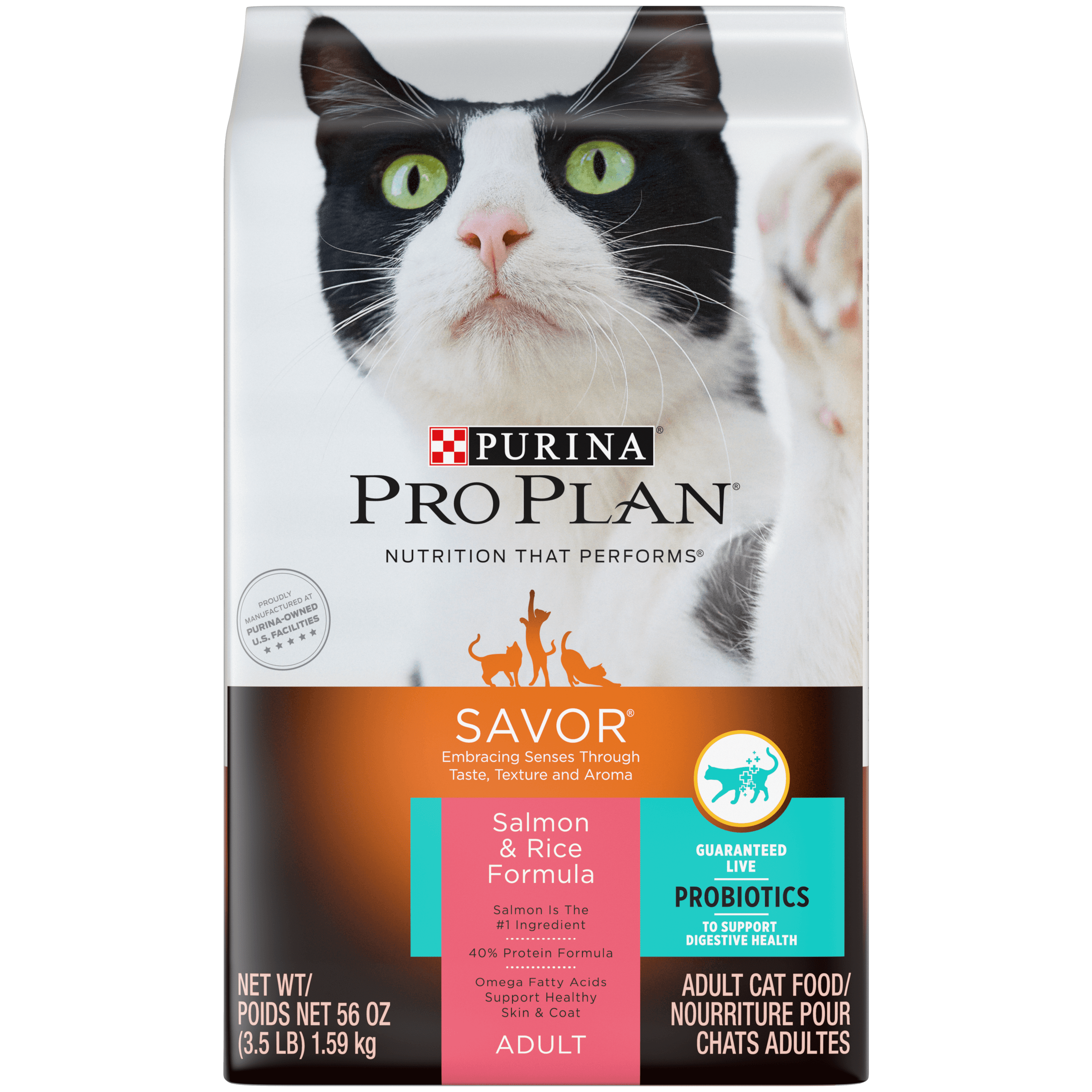 Purina Pro Plan High Protein, With Probiotics Dry Cat Food, SAVOR