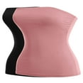 thumbnail image 1 of CHUANK Women‘s 2-Pack Basic Solid Stretchy Cotton Long Bandeau Tube Top, 1 of 5
