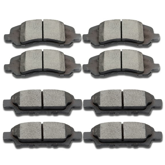 Ceramic Brake Pads Kits,SCITOO 8pcs Brakes Pads Set fit for Chrysler 200,Sebring,08-14 for Dodge Avenger,07-12 for Dodge Caliber,07-17 for Jeep Compass,Patriot,04-06,08-17 for Mitsubishi Lancer