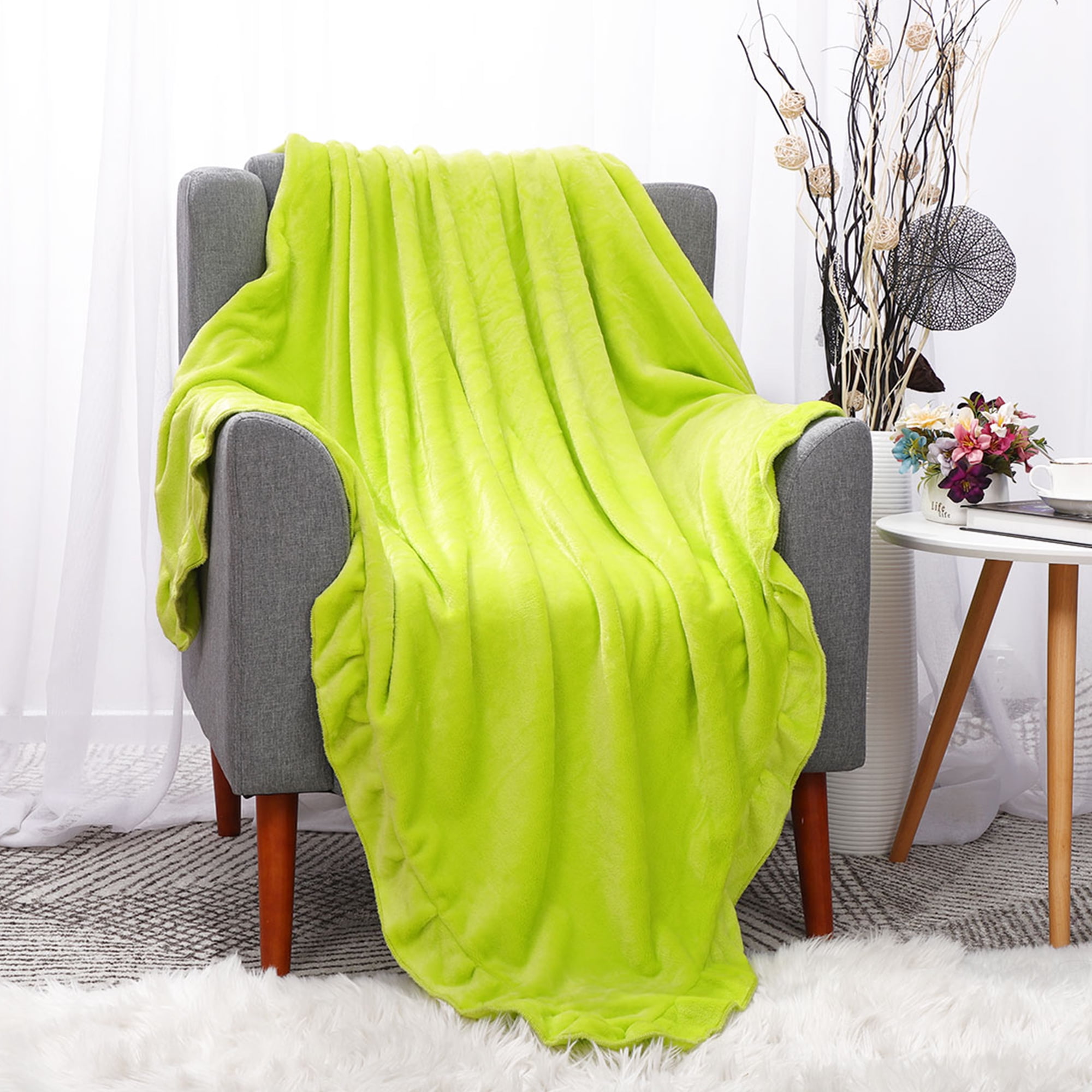 MultiPurpose Super Soft Plush Fleece Throw Blanket For Bed Couch Sofa