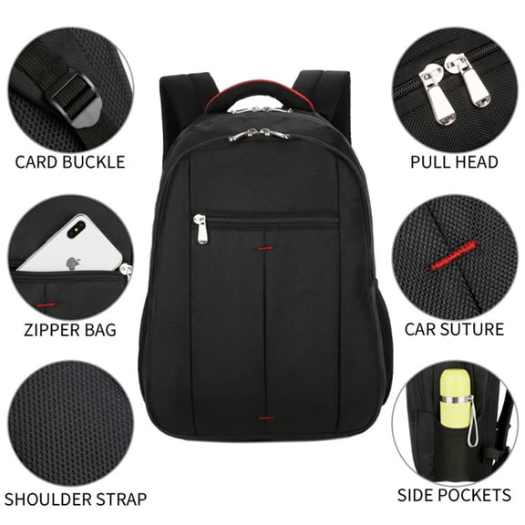 NICERIO Laptop Backpack Nicerio Water Resistant Black Easy Travel Design