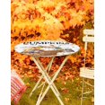 thumbnail image 5 of Round Fitted Tablecloths Fall Thanksgiving Pumpkin Owl Waterproof Table Cover for Kitchen Dining Party Decor Autumn Maple Leaf Hazelnut,45"-54", 5 of 6