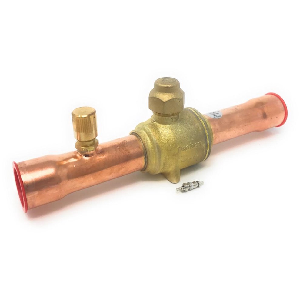 Danfoss 009G7055 7/8" ODF Refrigeration Shut Off Ball Valve With Access