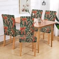 thumbnail image 2 of Yayeee 2 Pack Dining Chair Covers Stretch Parson Chairs Slipcovers Seat Protector, Christmas Holly Bows, 2 of 6