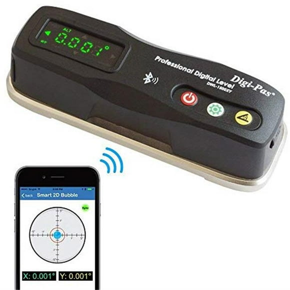 Digi-Pas 2-01501-99 2-Axis Smart Bluetooth DWL1500XY Digital Machinist Level - 0.02 mm