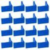 Uxcell 16Pack L Shape Leg Pads, 2" x 2" Plastic Furniture Leg Cover Protectors, Blue
