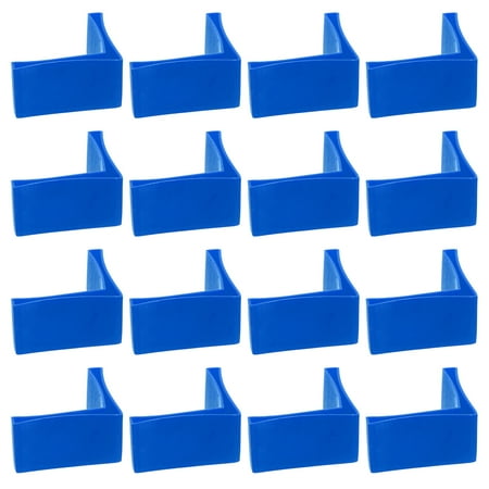 Uxcell 16Pack L Shape Leg Pads, 2" x 2" Plastic Furniture Leg Cover Protectors, Blue