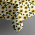 thumbnail image 5 of White Sunflower Pattern Square Tablecloth,Waterproof Square Table Cover,Wipeable Spillproof Washable Table Cover for Home Kitchen Party Decor 42"X42"(107x107cm), 5 of 6