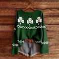thumbnail image 5 of Women's Oversized Sweaters 2026 St. Patrick's Day Shamrock Graphic Knit Sweatshirts Long Sleeve Round Neck Y2k Spring Tops, 5 of 5