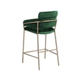thumbnail image 6 of Meridian Furniture Yara Green Velvet Counter Stool, 6 of 6