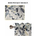 thumbnail image 6 of Blue Grey Eucalyptus 2 Panel Kitchen Curtains for Small Windows, Farmhouse Weeping Leaves on Linen Bathroom Tier Curtain, Short Window Treatment for Bedroom/Living Room 55"x24", 6 of 6