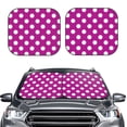 thumbnail image 2 of Naloa Purlpe And White Polka Dot Print 2-Piece Windshield Sunshade,Foldable Car Front Window Sun Shades,for Most Sedans SUV Truck-Medium, 2 of 6
