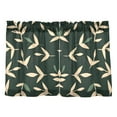 thumbnail image 7 of Yayeee Kitchen Curtains Tier Pair Light Filtering 27"x24" Rod Pocket Short Cafe Window Panel, Green Leaves, 7 of 7
