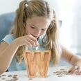 thumbnail image 1 of Personalized Wooden Name Money Box Wooden Deposit Box Twenty Six English Letters, 1 of 5