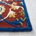 thumbnail image 4 of SAFAVIEH Blossom Lecia Floral Area Rug, Rust/Blue, 6' x 6' Square, 4 of 8