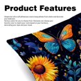 thumbnail image 2 of Starry Sky Sunflower Butterfly with Unique Patterns - Set of 2 for Pillows Covers - Available in 16x16, 18x18, 20x20 Inches - Great for Throw Pillow Covers - Versatile for Various Occasions, 2 of 6