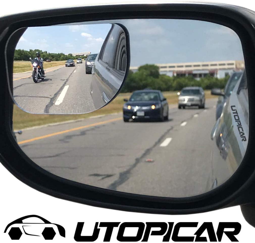 Blind Spot Car Mirrors: Semi Oval Convex Rear View/Side Car Mirror  |Automotive Exterior Accessories | Blindspot Stick On Mirror For Car By  Utopicar