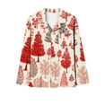 thumbnail image 4 of Tnhcen Women's Christmas 2-Piece Pajamas Set Long Sleeve V-Neck Top Pants Festive Print Nightwear Ideal Lounge Home Clothes S-2XL, 4 of 5