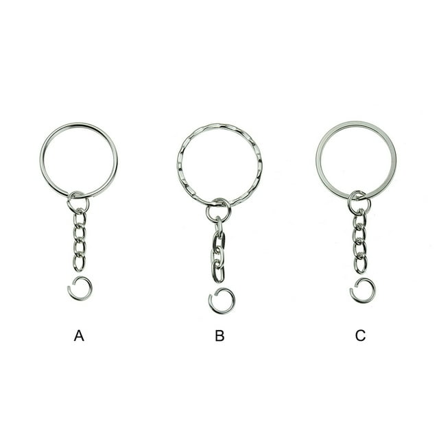Key Chain Rings Screw Locking Hook Link Pendant Hanging Car Keys Split Hanging Parts Tools Loops Jewelry Making Accessories flat ring