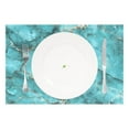 thumbnail image 2 of Ryvnso Placemats Set of 4 Turquoise Marble Dining Mats Heat-Resistant Non-Slip Washable Table Mat, 2 of 8