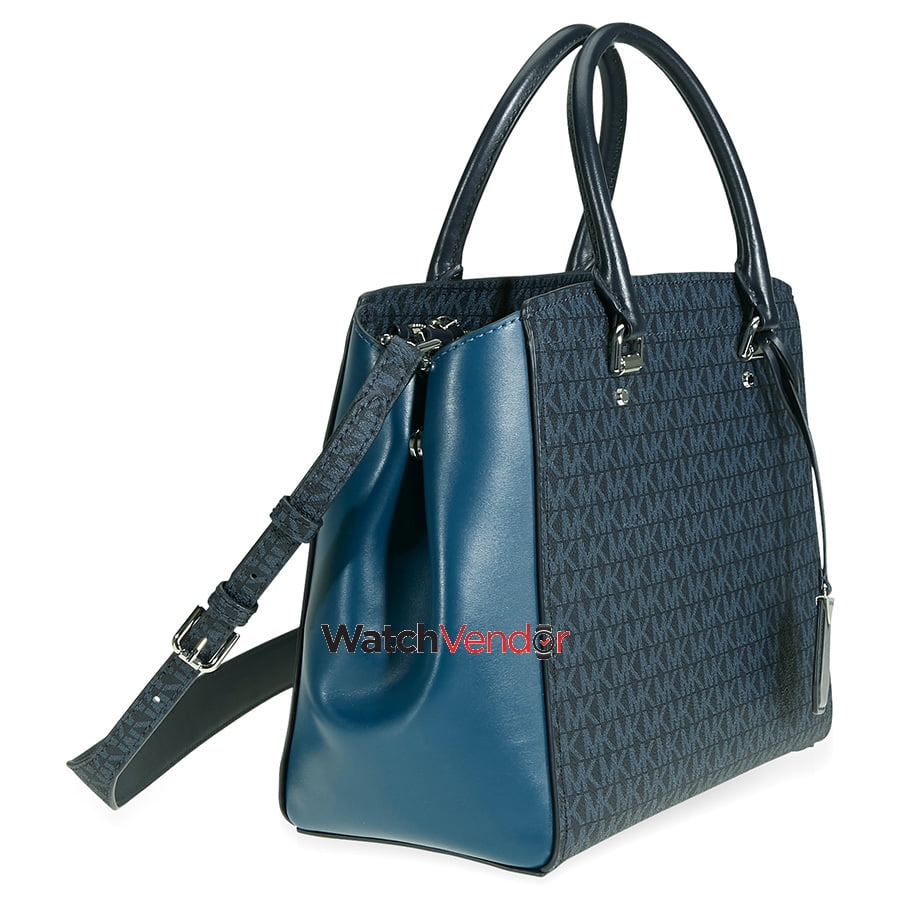 mk blue tote bag