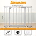 thumbnail image 7 of 29-46 Inch Dog Gate Indoor, Adjustable Pet Gates for Wide Openings, Pressure Mounted Pet Fence, No Drilling, Expandable Dog Gate for Doorways, Stairways and Hallways (White, 29"-46" W x 30.5“H), 7 of 7