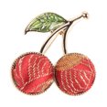 thumbnail image 1 of BESTYASH Broche Retro De Cereza Para Con Floral Y Estructura En Cobre, 1 of 8