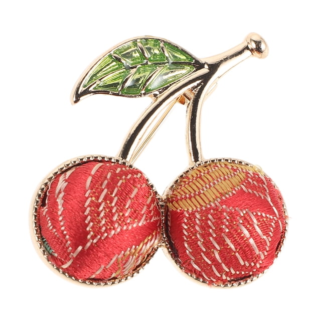 BESTYASH Broche Retro De Cereza Para Con Floral Y Estructura En Cobre