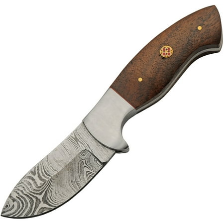 Damascus DM1336 Hunter 3 Blade Wood Handle Fixed Knife
