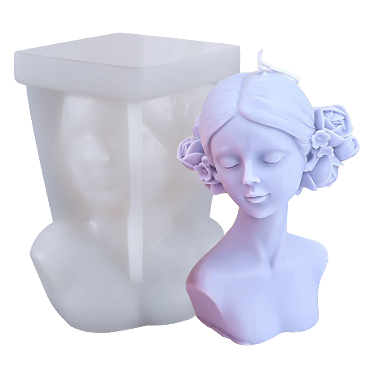 Dolked Silicone Candle Molds Resin Casting MoldBlindfolded /Closed