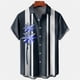 thumbnail image 2 of Camisas Para Hombre Manga Larga Casual Hombres Solapa Estampado Manga Corta Puños Botón Puerto Estilo Floral Camisa Sand Beach Hawaiianss Summer Top (Navy, XXL), 2 of 3