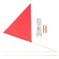 MERRYHAPY Red Bike Safety Flag with Fiberglass Pole for Enhanced Visibility and Wear Resistance