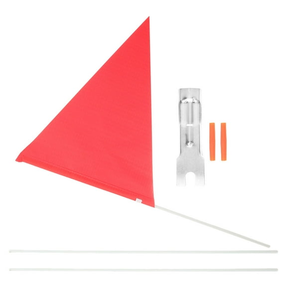 MERRYHAPY Red Bike Safety Flag with Fiberglass Pole for Enhanced Visibility and Wear Resistance