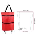 thumbnail image 3 of Carro De La Compra Bolsas de comestibles con ruedas Oxford de fácil instalación para viaje de campamento (rojo), 3 of 7