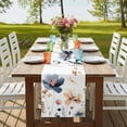 thumbnail image 4 of Table Runners 70 Inches Long Dress Scarves, Blue Yellow Flowers Farmhouse Coffee/Dining/Kitchen Table Decor, Holiday Table Runner, Spring Summer Garden Wildflowers 13x70 Inch, 4 of 9