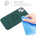 thumbnail image 6 of Case for iPhone 14 6.1 inch, Slim Liquid Silicone Phone Case with 360 Rotatable Ring Holder Kickstand wtih Magnetic Car Mount Bumper Case Cover for iPhone 14 6.1 inch - Dark Green, 6 of 16