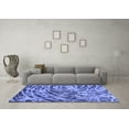 thumbnail image 3 of Ahgly Company Machine Washable Indoor Rectangle Abstract Blue Modern Area Rugs, 5' x 8', 3 of 4