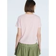 thumbnail image 3 of Free Assembly Women's and Women's Plus Cotton Cropped Boxy Tee with Short Sleeves, Sizes XS-4X, 3 of 5
